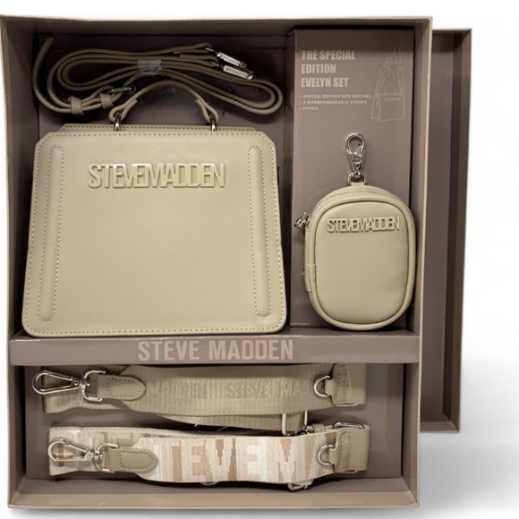 Steve Madden Cream Crossbody Bag Set - Picture 2 of 12